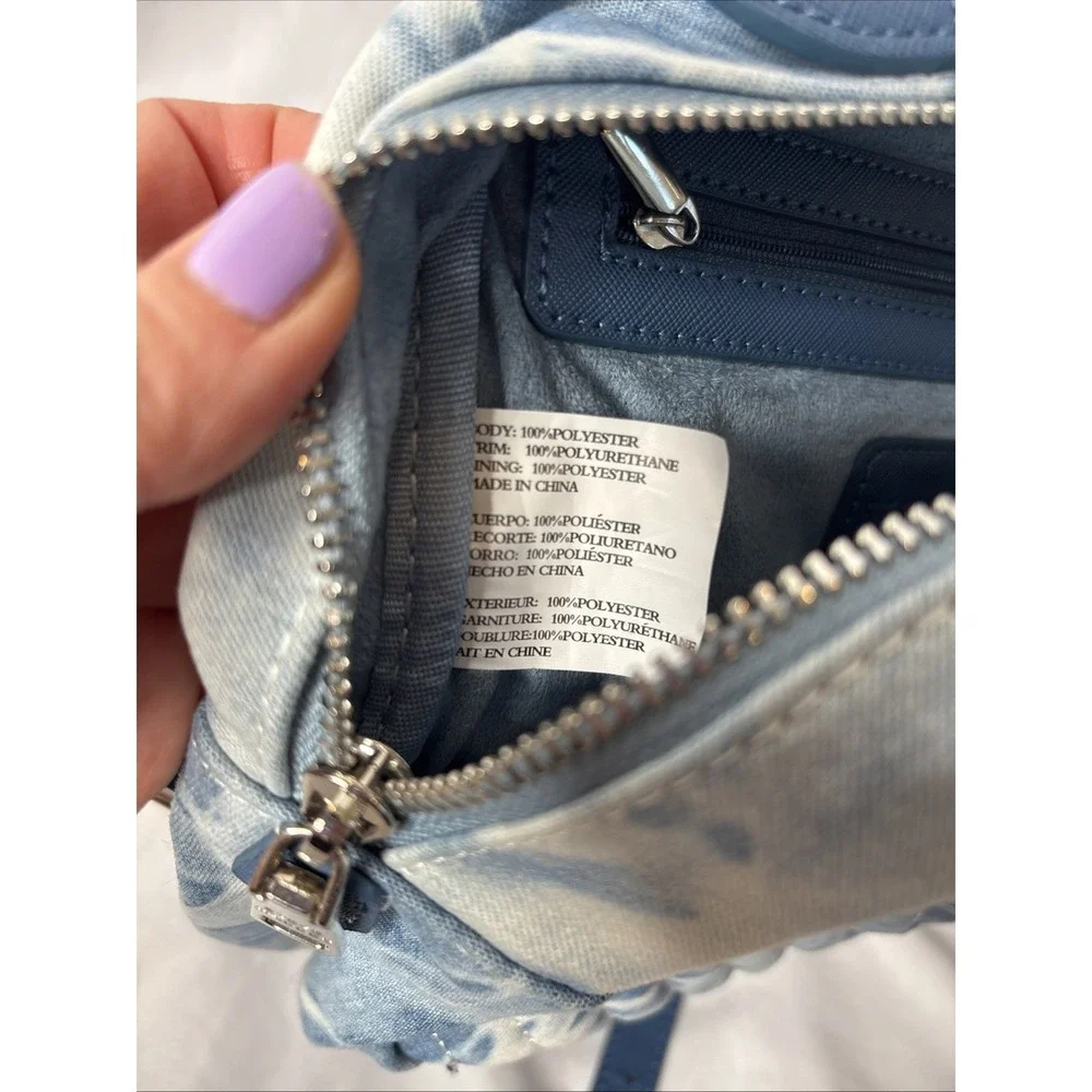 Steve Madden‎ Bjosie Tie Dye Small Backpack Youth Denim Blue White NEW